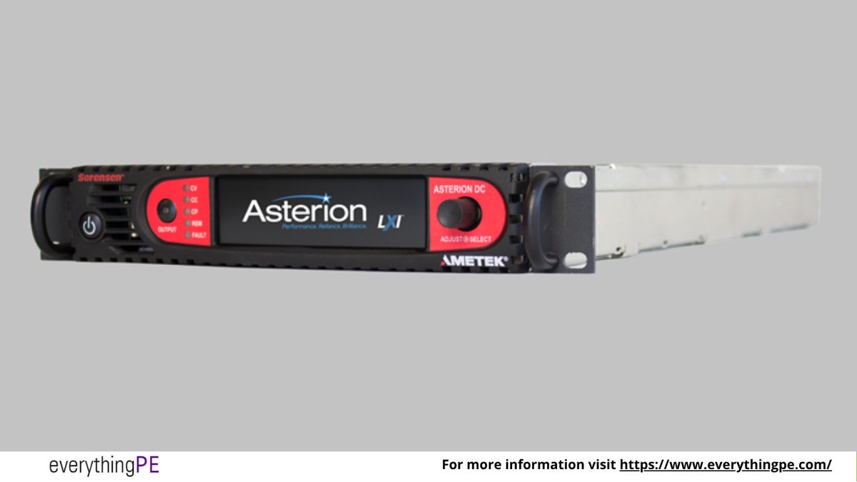 everything_PE_'s tweet photo. ⚡ AMETEK Programmable Power has expanded its Asterion platform with the Asterion DC Half-Rack Series - compact 1U programmable DC power supplies delivering 1.7 kW
Read more: https://t.co/o9syt9fKMk
#testandmeasurement #programmablepower #dcpowersupply #ametek #powerelectronics https://t.co/8pHgXzovqE