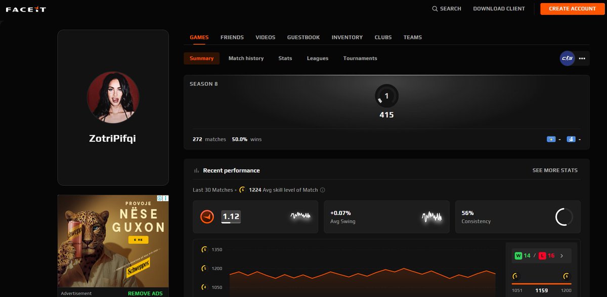 TikiTheDesigner's tweet photo. Hi @FACEIT_Darwin, could you please take a look at my ban?
I was banned for "smurfing" on June 17, and I genuinely don't understand why. I've had this FACEIT account since 2022 and have almost 1,000 hours on CS2. This is my only account, and I believe there has been a mistake. https://t.co/MUSAbtPwLs