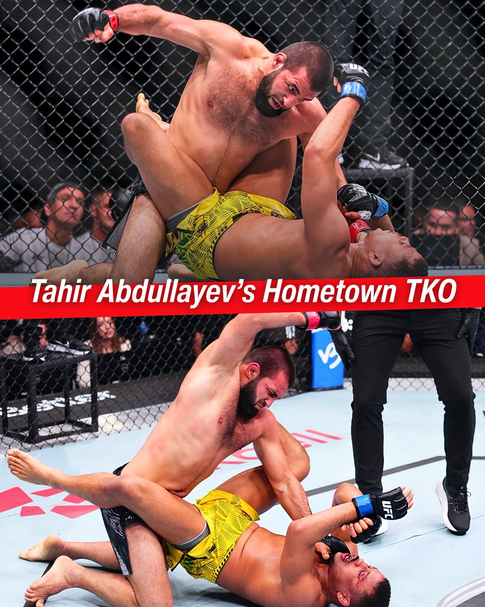 BarnhillBros's tweet photo. Tahir Abdullayev’s Hometown TKO 🥊
#UFCBaku #TKO #UFCKnockOut #UFCFightNight https://t.co/dkULHuLPJR