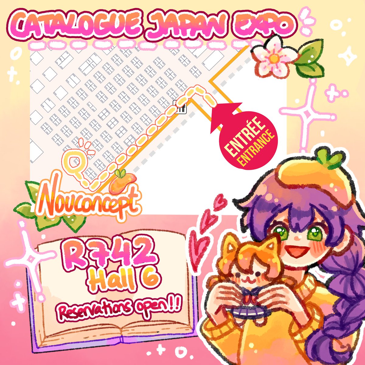 nouconcept's tweet photo. ✨🍊 JAPAN EXPO PARIS CATALOGUE 🍊✨ (1/2)

Bonjour! I'm Nou and it's my first time going to #JapanExpo2026 🌿 You can find me in booth R742, Hall 6!

Reservations are open via DM! 🍊 J'ai passé tout le mois dernier à étudier le français, je vais donc faire de mon mieux! https://t.co/SyhPTgW7D3