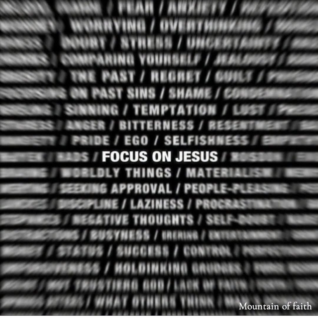 DrShayPhD's tweet photo. Focus on Jesus. https://t.co/4VzgSMxuyY