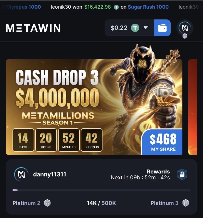 DanStan3344's tweet photo. @skel @MetaWin I have the same amount saved which I’m going to double my reward with, I need some help on what to bet on - this is my absolute last chance to start a life outside of a bad relationship, I’m thinking gates of Olympus? Just need a 15x on what I have - recommendations are very welcome 🙏