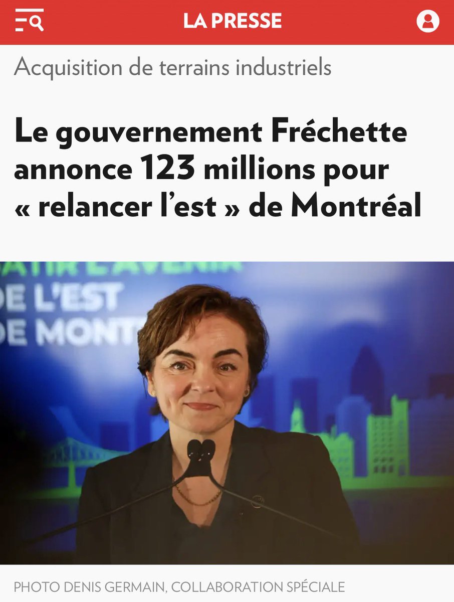 PaulPlamondon's tweet photo. En 2018, la CAQ promettait 2,6 milliards de dollars pour revitaliser l’Est de Montréal. Aujourd'hui, à minuit moins une, Christine Fréchette annonce des millions pour l'acquisition de terrains industriels. Ce qui est déplorable huit ans plus tard, et qui ne peut qu’alimenter le cynisme, c’est que la CAQ ait autant attendu avant d'agir, dans plusieurs dossiers névralgiques pour le développement de l’Est de Montréal. La réalité, c’est que l’heure est au bilan pour le gouvernement de Christine Fréchette: que ce soit pour la décontamination des terrains ou les autres dossiers relatifs à l'Est de Montréal, les résultats sont plus que décevants.

Cela fait des années que l'on sait que l’essor de l’Est de Montréal passe notamment par la décontamination de ces terrains qui ont une grande valeur et ce, afin d'assurer un développement cohérent. C'est d'autant plus important dans un contexte où il y a une réelle crise des finances publiques et que des solutions innovantes seront nécessaires afin d'assurer la vitalité économique de nos milieux. 

Je l’ai dit à plusieurs reprises, il est grand temps de réparer l’injustice historique du sous-investissement dans l’Est de Montréal. Si les Québécoises et les Québécois choisissent le Parti Québécois en octobre, ce sera une de mes priorités en tant que premier ministre et député de Camille-Laurin.