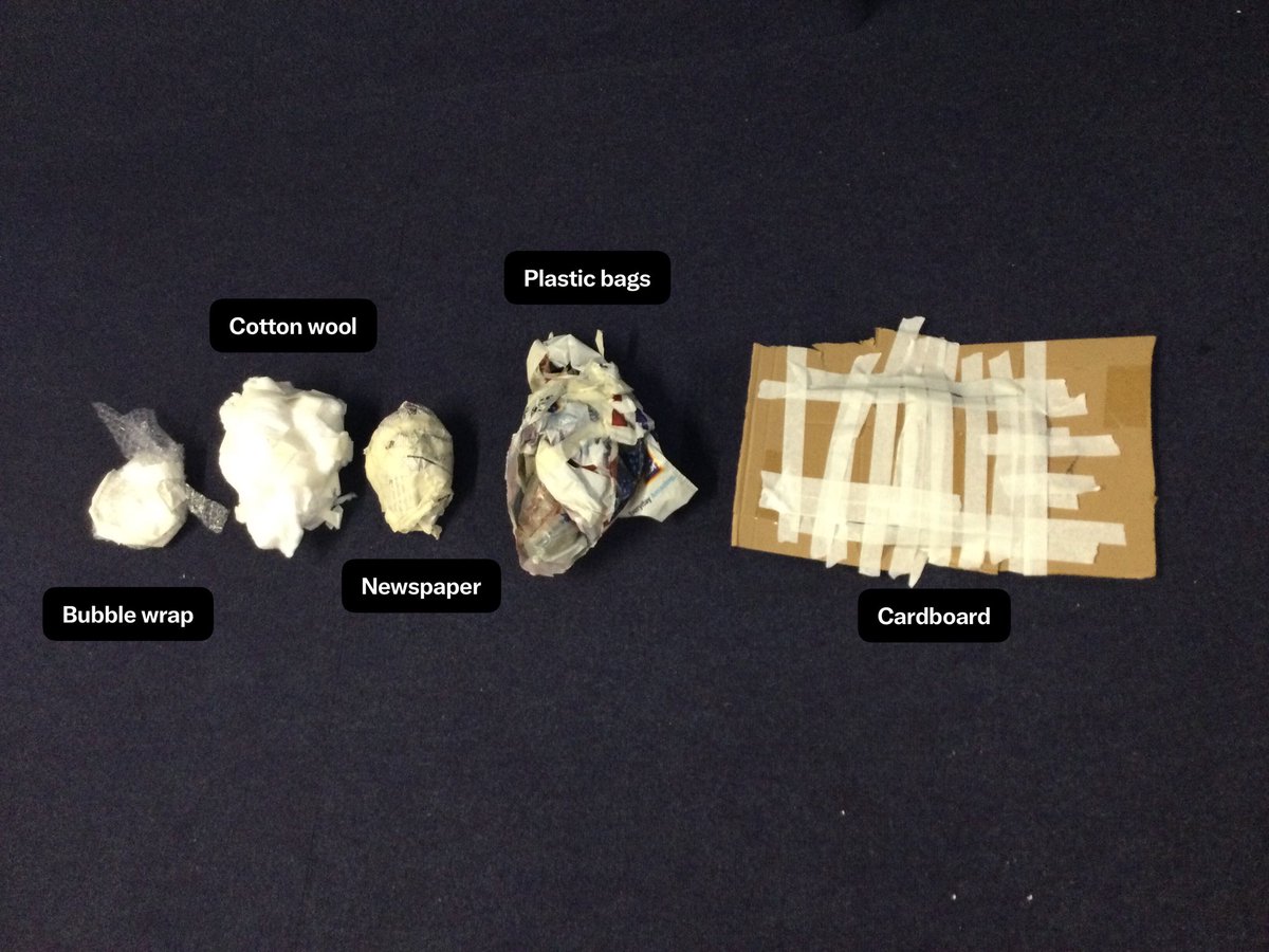 LMace354645's tweet photo. @SwingatePrimary Today in Lion Class in Science we were trying to find what materials would be best to use to protect Humpty Dumpty from breaking when he fell off his wall. We had so much fun wrapping him up and testing our experiment. 🥚 👑 https://t.co/nP1T2kGJBu