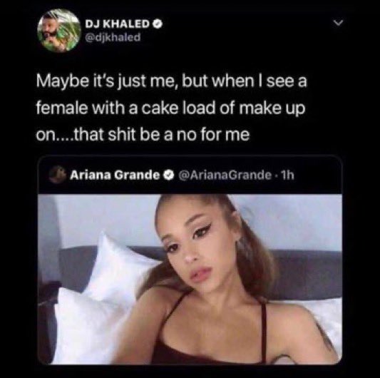 icantstandpop's tweet photo. when Ariana grande cooked tf out of DJ Khaled. https://t.co/hRyXRHqjKu