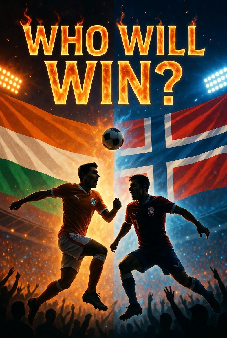 ThePublicPulse_'s tweet photo. 🇨🇮 Ivory Coast vs Norway 🇳🇴 WHO WILL WIN ?

#ThePublicPulse https://t.co/pbFkQvt3PN