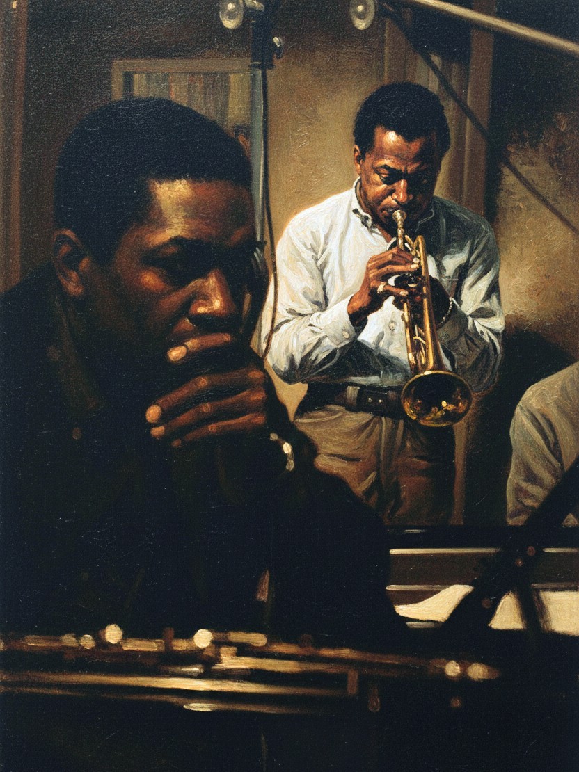 dan_bst's tweet photo. John Coltrane and Miles Davis... https://t.co/fqur1ou1qH