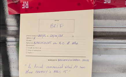 JCQDSE's tweet photo. Ca arrive parfois ! Mais si rarement. 

Fermeture d'un commerce de la rue Marx Dormoy pour "blanchiment en bande organisée" (entre autres). https://t.co/wclBGZyN5D