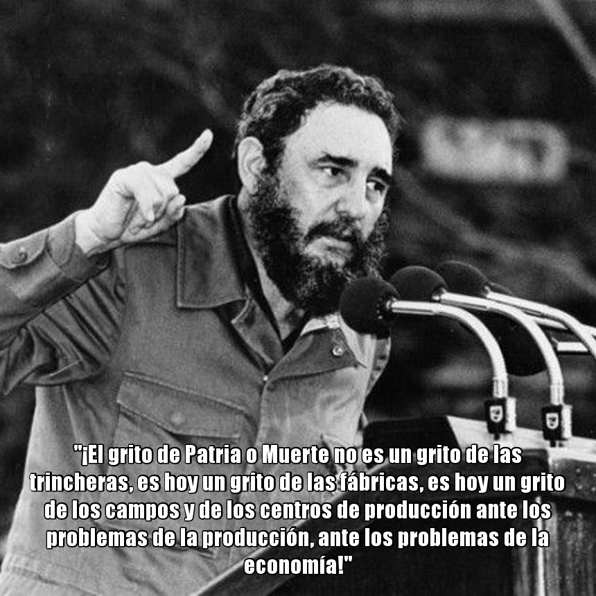 LeidyLa52204542's tweet photo. #FidelPorSiempre: “¡El grito de Patria o Muerte no es un grito de las trincheras, es hoy un grito de las fábricas, es hoy un grito de los campos y de los centros de producción ante los problemas de la producción!” https://t.co/u2adC4rNEC