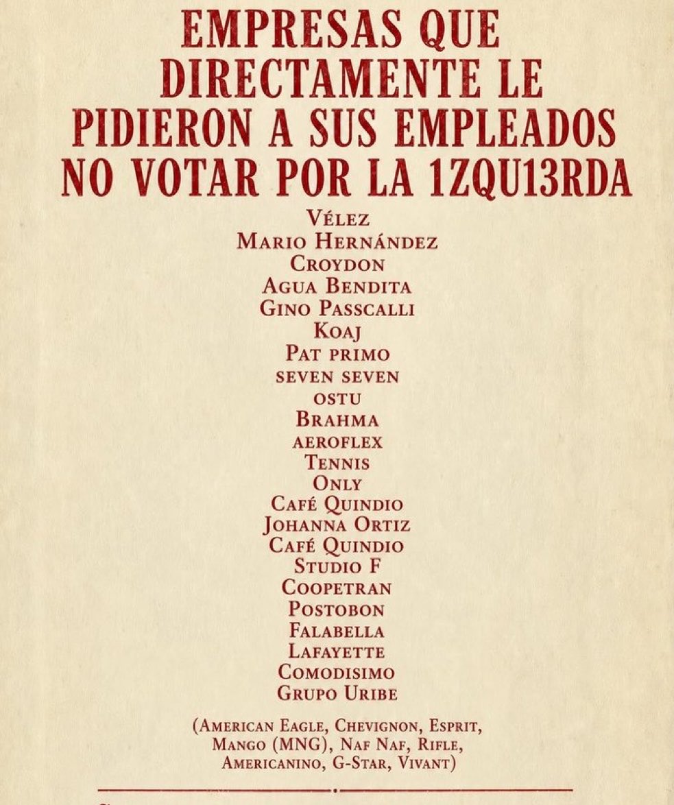 RenataSokolov's tweet photo. Apoyemos estas marcas que ayudaron a salvarnos de Petro otros 4 años https://t.co/OKspDLvDeS