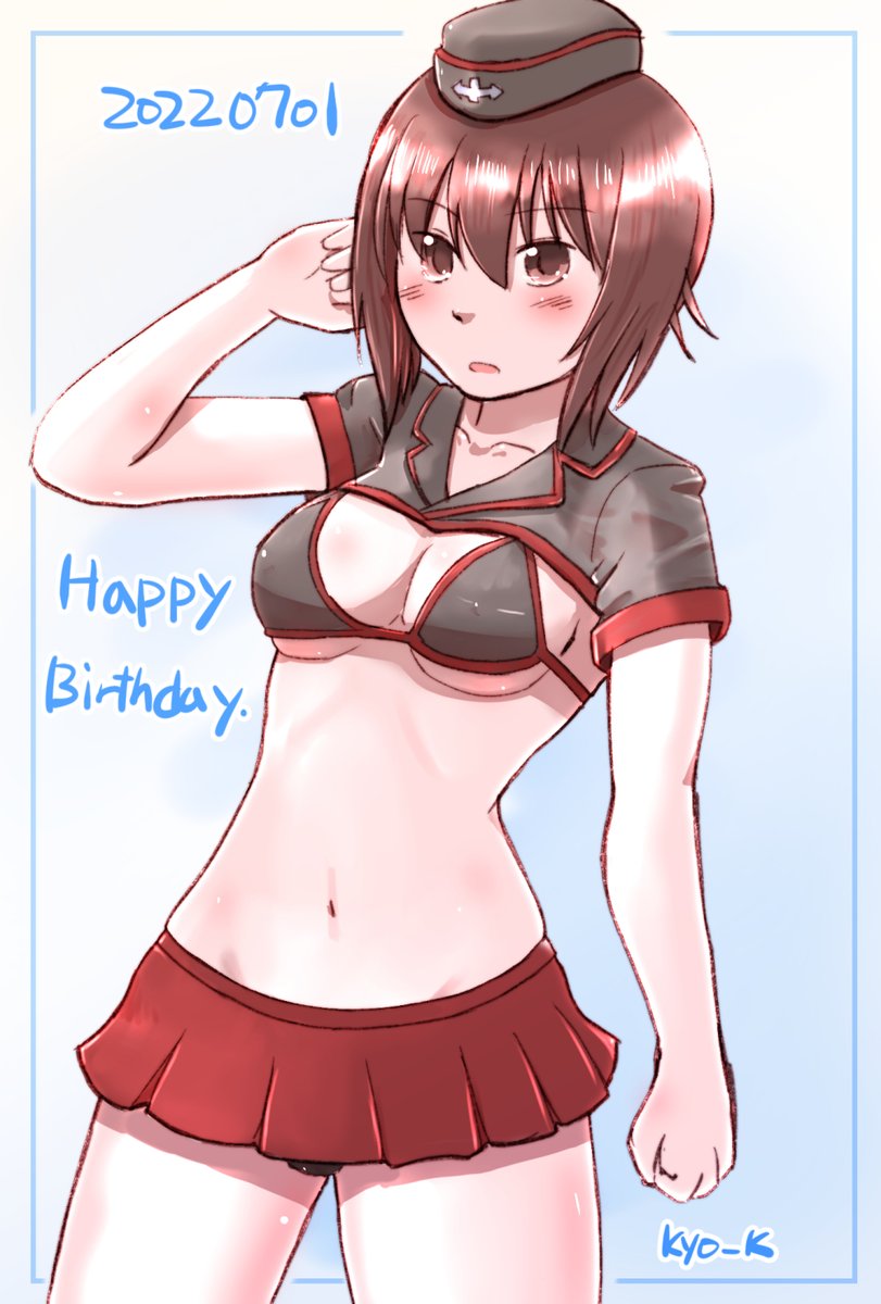 kyo_k's tweet photo. #西住まほ生誕祭2026 あ、まほ誕。過去絵でおめでとうございます～ https://t.co/rVvKtGdSTq
