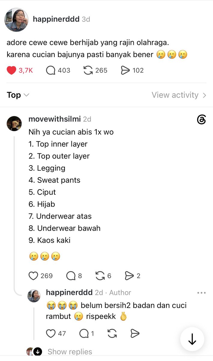asternative's tweet photo. hal paling sebel hbs olahraga adalah bersi2nya https://t.co/szOjO25aVP