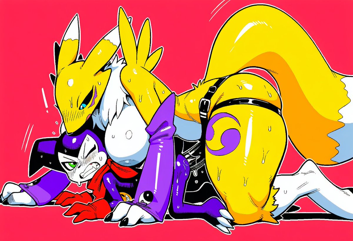JLB5446's tweet photo. Renamon breaking in Impmon's little butt #Digimon #Renamon #Impmon #Furry #Strapon #Dildo https://t.co/4aVilJIdz0