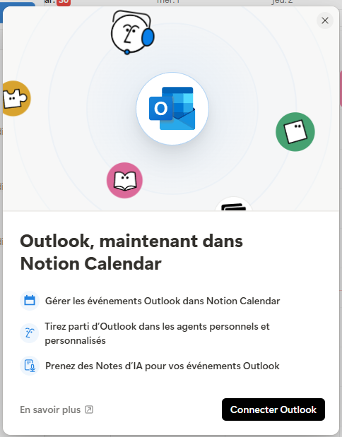 NotionFR's tweet photo. Oh, et Outlook est également disponible dans Notion Calendar maintenant.

Gérez vos évènements, donnez accès à vos agents personnalisés et prenez des notes IA, directement avec Outlook. https://t.co/JmfOvXm8bW