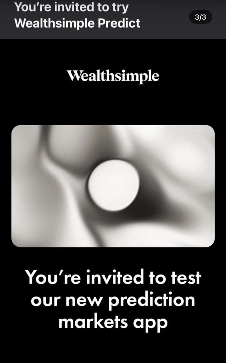 cadinvests's tweet photo. Controversial - @Wealthsimple is sending invitations out to try “Wealthsimple Predicts” its new prediction markets platform. 

They note it’s a separate app entirely. Contracts are limited to economic, financial, and climate events, and all contracts are a 30 day settlement. https://t.co/sYuXM34nR1