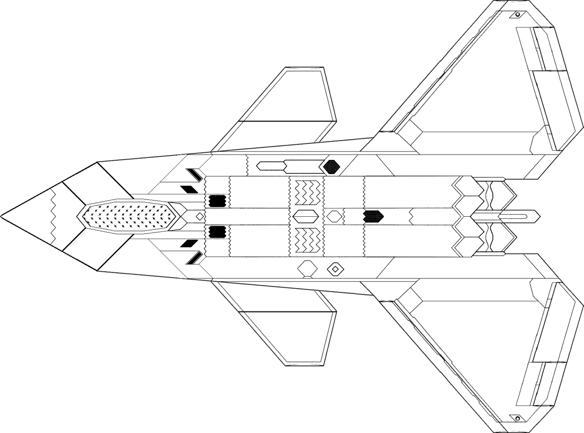Low_IQ_Techie's tweet photo. Although LM not in NGAD, still F-22 diagram is good reference. Some more quick edits made last year, wondering about F-47 NGAD prototype if made from F-22 with same fuselage, moderate modifications. V1, V2, V3a-V3b. #F22Raptor #NGAD #USAF #6thGenFighter #LockheedMartin #F47 https://t.co/0F03YnfzNJ