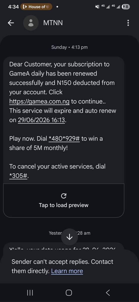 B_youngH's tweet photo. @MTNNG please I do not subscribe for any of your other services except from Data and airtime. Stop subscribing me to what I do not need. It has become 2much, everytime i unsubscribe for what I never subscribed for in the first place. The deduction is too much https://t.co/MBGQQYDYGE