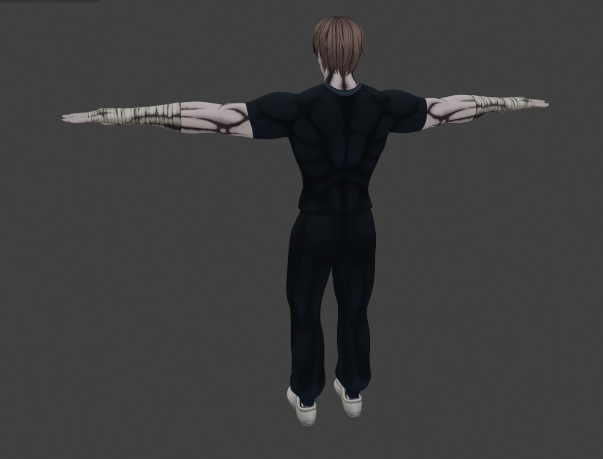 aaugro's tweet photo. Jiu Ji-tae commission, textures done, one of the most detailed textures I've ever made #fightclass3 #fc3 #격기3반 #주지태 #Commission #3dart #3dmodeling #fanart #blender #VRChat #handpainted https://t.co/NO39UJ4Lgl