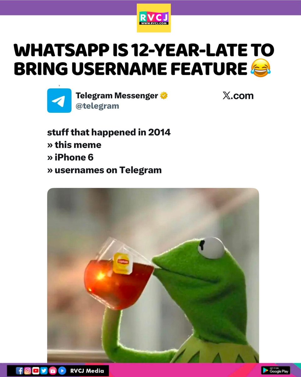 RVCJ_FB's tweet photo. Telegram To WhatsApp 😂😂 https://t.co/VocO6Ke0Bz