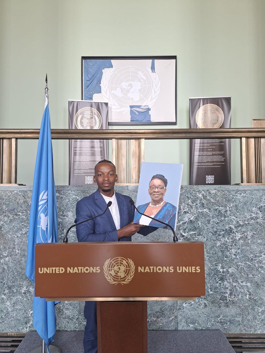 VictoireUmuhoza's tweet photo. Rémy Amahirwa, Ms Ingabire Umuhoza's eldest son, attended the 24th meeting of the 62nd session of the @UN_HRC in Geneva today. The final recommendations of the Universal Periodic Review (UPR) on #Rwanda were adopted at this meeting. Rémy proudly delivered two oral recommendation statements. The first one was delivered on behalf of @freedomnoworg and the second on behalf of @liberalinternat . On both occasions, Rémy drew attention to the case of his mother and other prisoners detained for political reasons in Rwanda. He urged Rwanda to adhere to its human rights obligations.