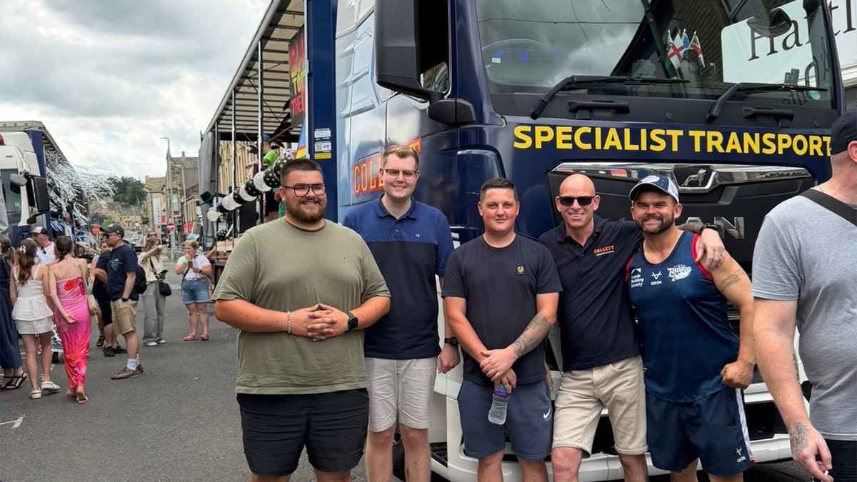 CollettLtd's tweet photo. Collett were pleased to support Brighouse Gala, providing trailers for parade floats and assisting safe procession alongside escort vehicles.

Great to see the community come together raising funds for local charities. Thanks to organisers &amp; volunteers. 

#BrighouseGala #Charity https://t.co/bxF6sCc29d