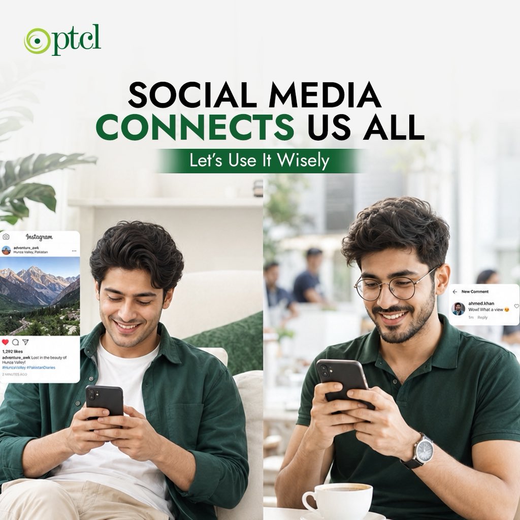 PTCLOfficial's tweet photo. World Social Media Day is a reminder that every action leaves a digital mark that stays.

Use social media safely and leave a positive digital mark.

#BuildingResponsibleConnections #WorldSocialMediaDay #PTCL https://t.co/AJTO4Zr60G
