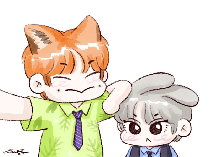 s_ol_tay's tweet photo. 아리랑 × 닉주디🦊🐰
#StrayKidsfanart #리노 #아이엔 https://t.co/sMa4FKdULA