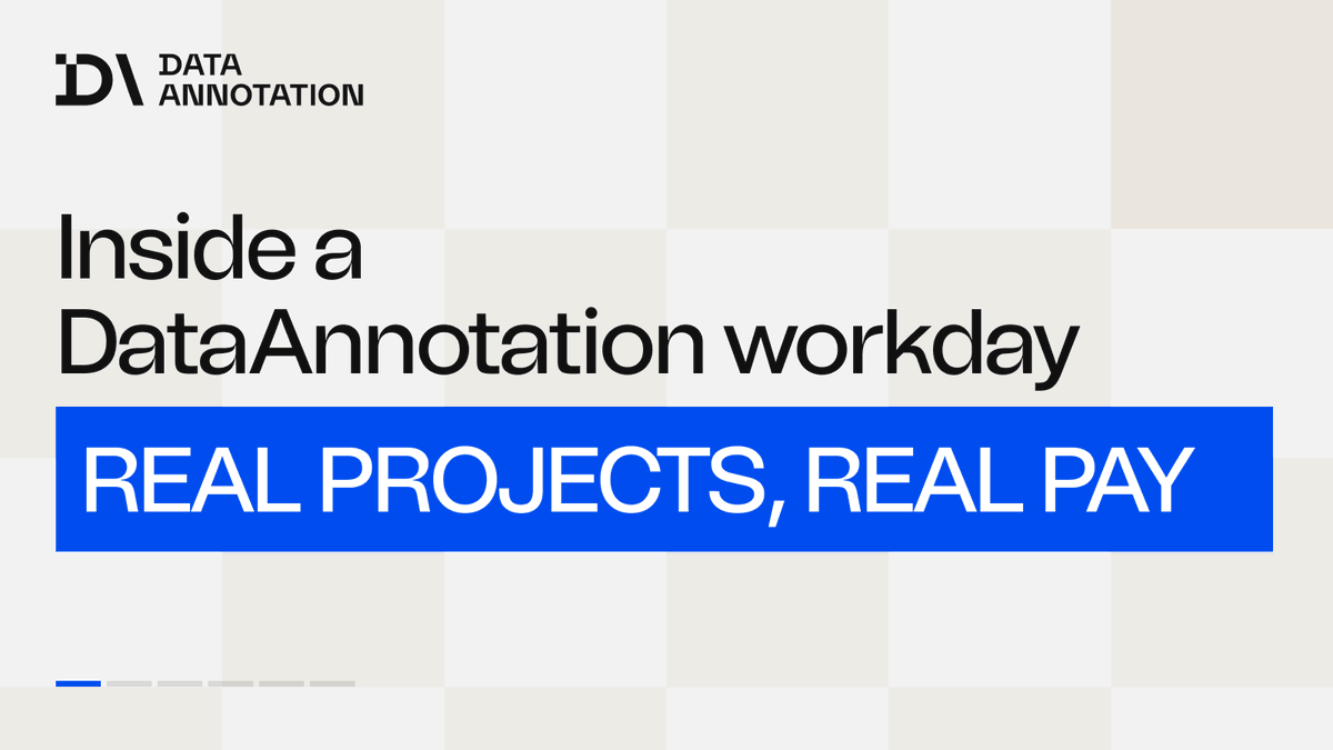 Data_Annotation's tweet photo. Remote, flexible, and built around your expertise.

The projects you contribute to shape how AI reasons, responds, and makes decisions.

Here's what DataAnnotation contributors actually work on. https://t.co/yYbcJ6GUps