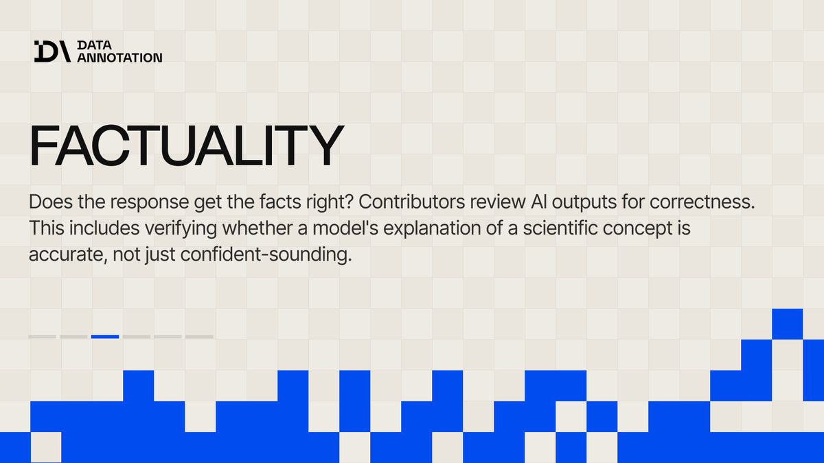 Data_Annotation's tweet photo. Remote, flexible, and built around your expertise.

The projects you contribute to shape how AI reasons, responds, and makes decisions.

Here's what DataAnnotation contributors actually work on. https://t.co/yYbcJ6GUps