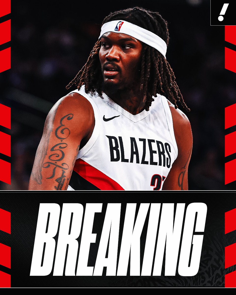 YahooSports's tweet photo. The Trail Blazers and center Robert Williams III have agreed to a three-year, $44 million contract extension, per @ShamsCharania. https://t.co/ylNiki7v91