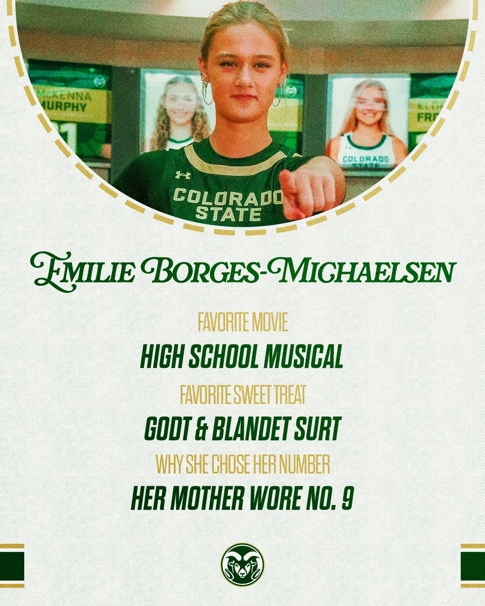 CSUWBasketball's tweet photo. Ram Intros: Emilie Borges-Michaelsen 🐏

#Relentless x @EmilieBorg3243 https://t.co/tJ92ib8011