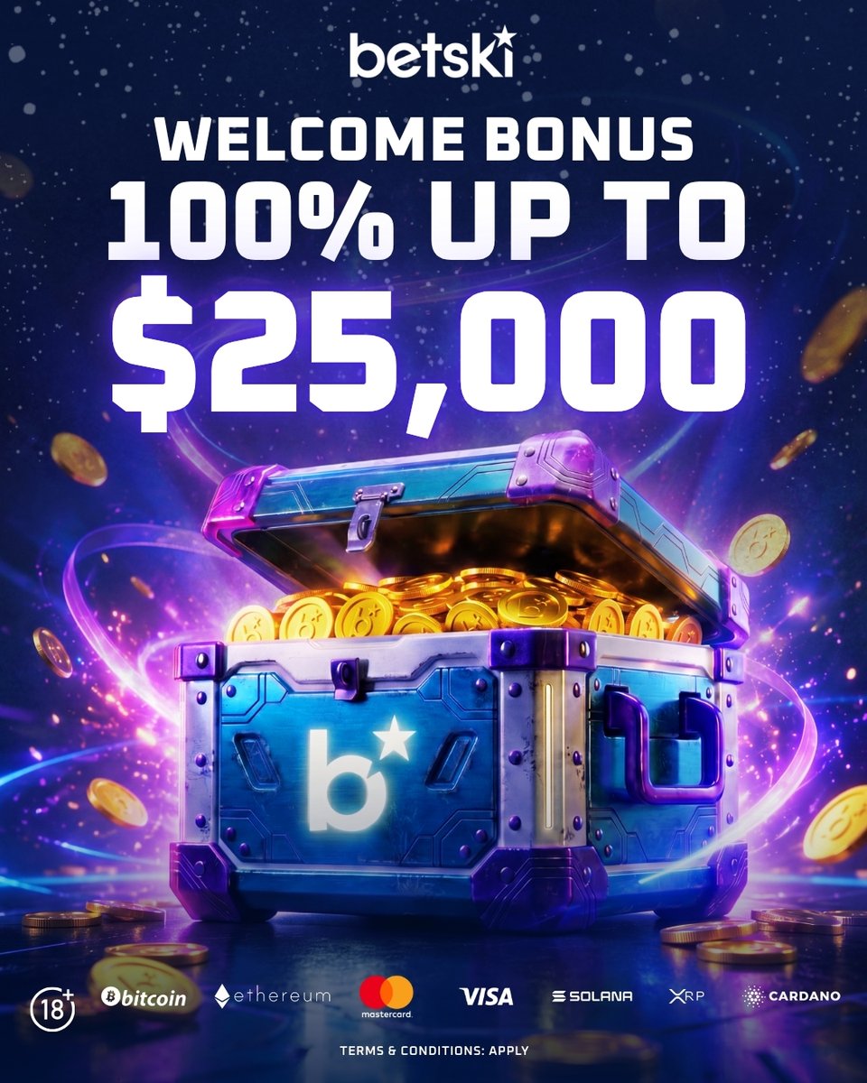 Betski's tweet photo. 🎁 Your Welcome Bonus is waiting
💸 Get 100% up to $25,000 and start stronger
🔥 If you haven’t used it yet, now’s the time
🚀 Join Betski, claim your bonus, and get in the action https://t.co/ugVl4ZAePH