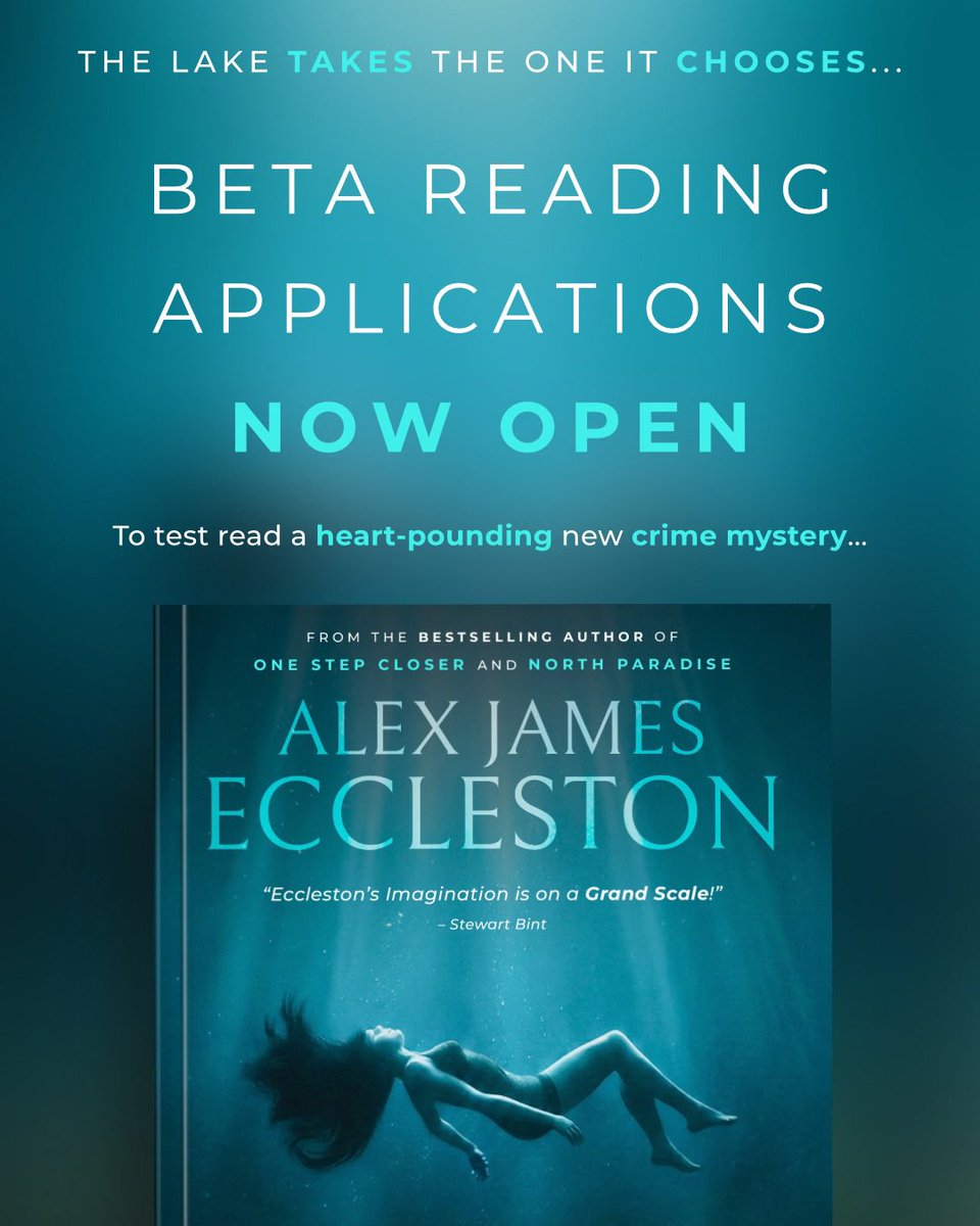 alex_eccleston's tweet photo. BETA Applications are now OPEN to test read a heart-pounding new crime mystery 😱

SIGN UP NOW: https://t.co/lYCXKpGTXV

#WritingCommmunity #5amwritersclub #AuthorCommunity https://t.co/4F9bj7JUta