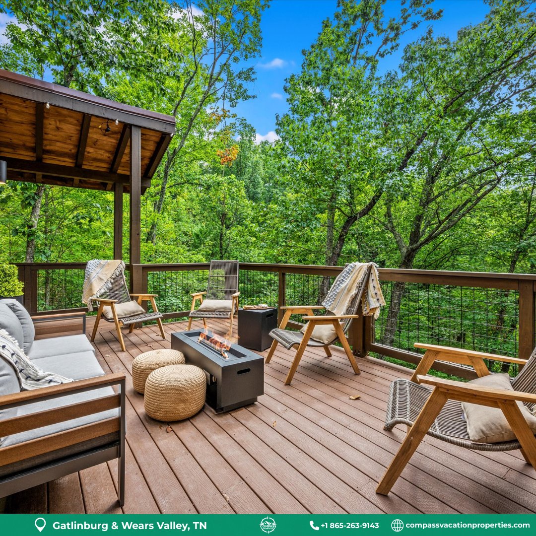 compasscabin's tweet photo. A Compass porch isn’t just where the view is — it’s where the day begins, where conversations linger, and where mountain quiet settles in.
Different cabins. Same feeling.
See more of our cabins with views like these at our website.
#PorchViews #CompassProperties #SmokyMountains #CabinStay #NatureEscape