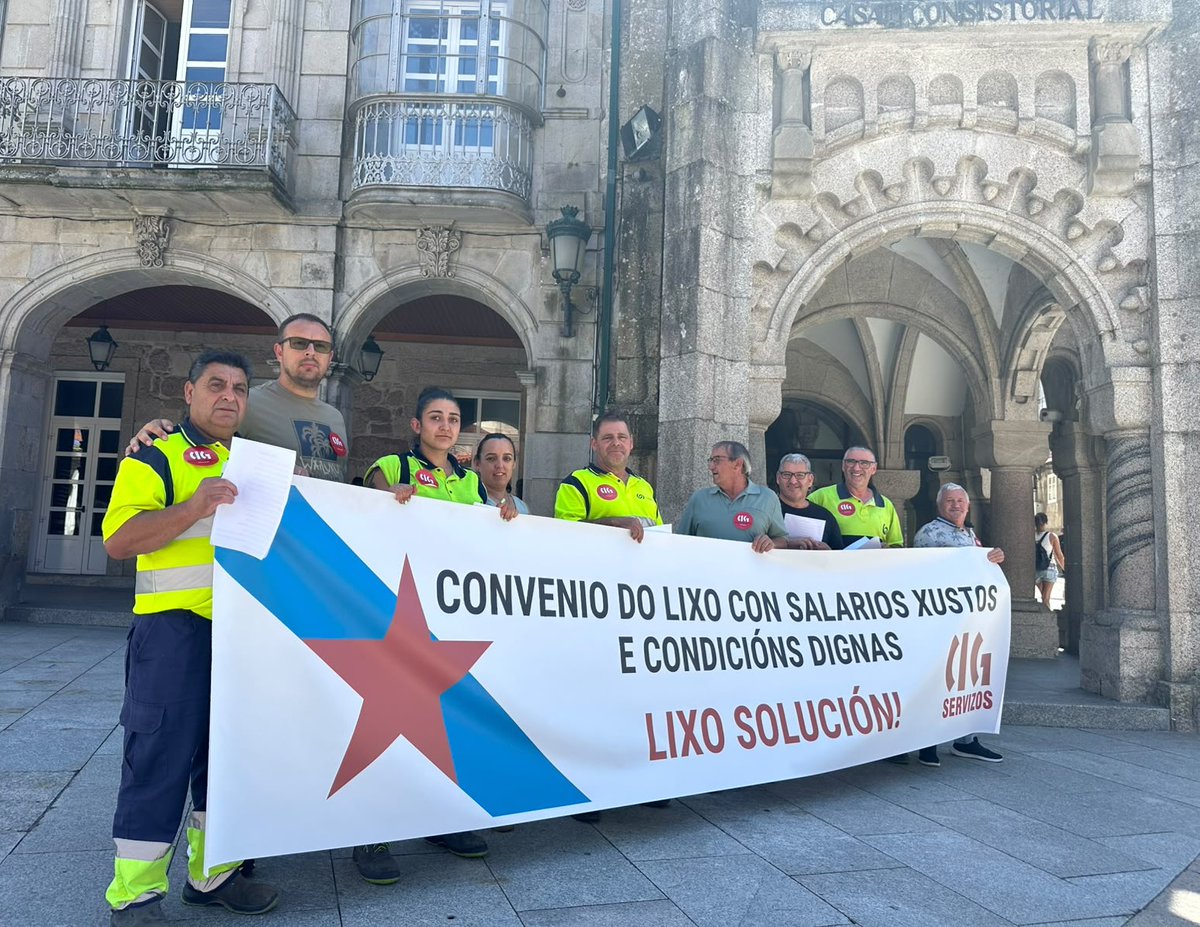 galizaCIG's tweet photo. 📢Persoal da recollida do lixo do Porriño mobilízase para reclamar un convenio digno que se incorpore aos pregos do concurso

👉Desenvolveu unha concentración diante do Concello de 13:00 a 14:00 horas

ℹ️ https://t.co/06J4z9G0zx

#recollidalixo #oporriño #porriño https://t.co/IA1cRNjnh2