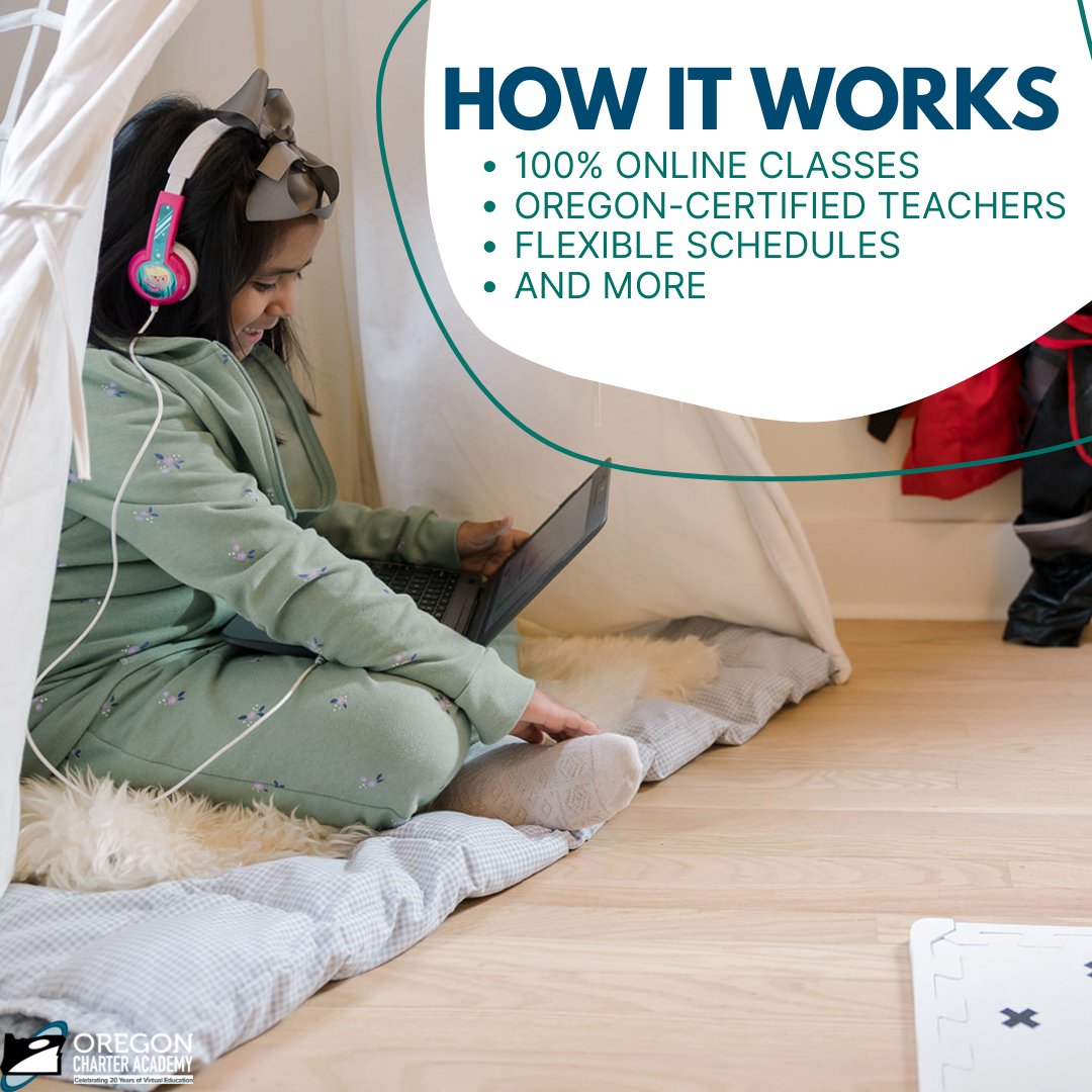 OregonCharter's tweet photo. Wondering how online school works at ORCA?

Learn more: https://t.co/DYqgLvUK3z 

#oregoncharteracademy #ORCA #onlineschool #onlinelearning #onlineeducation #virtuallearning #virtualeducation https://t.co/mIcKHCuIKV