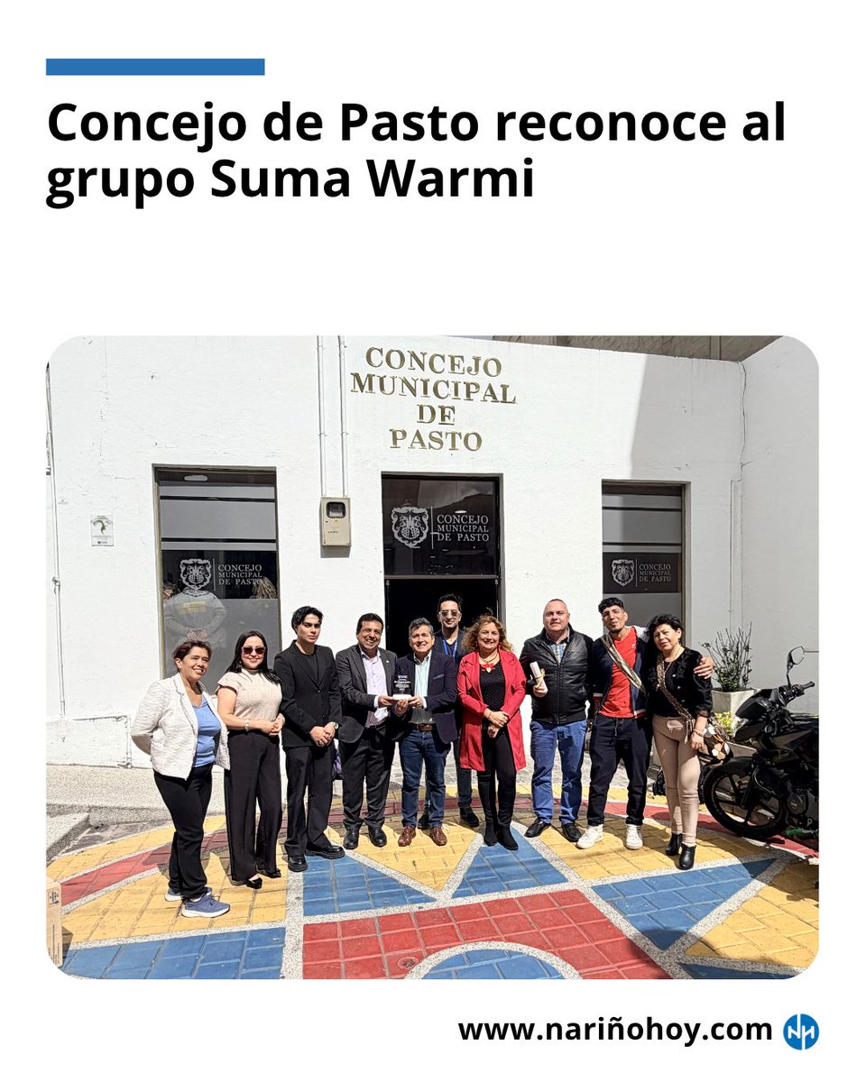 HoyNarino's tweet photo. #Pasto | Concejo de Pasto reconoce al grupo Suma Warmi
El Concejo de Pasto reconoció al Grupo de Investigación Suma Warmi de la ESAP Nariño–Alto Putumayo por su aporte a la investigación con impacto social. La distinción también resalta el primer lugar obtenido en la Red Gestio 2026 realizada en México.

@ESAPOficial @ConcejoPasto @AlcaldiaPasto

Más información en https://t.co/gzCxNcMRiD

#Pasto #Nariño #ESAP #Investigación #Educación