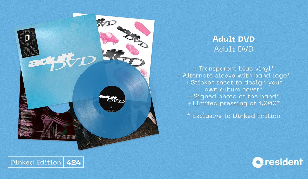 residentmusic's tweet photo. Dinked Edition 424
ADULT DVD
Adult DVD
via Fat Possum
Preorder: https://t.co/IUKNZRbsNd

Their witty, observational songwriting, based on real-life characters, and a pulsating synth-punk delivers an intense musical workout that’s perfect for you, whether your happy place is on the dancefloor or in the mosh pit.

Read more: https://t.co/6md6QwysUj

FFO: Getdown Services / Viagra Boys / Fat Dog / Working Mens Club / IDLES / Snapped Ankles / Sleaford Mods / Yard Act / Sprints / Fcukers / The Itch

@dinkededition @adultdvdmenu @FatPossum @orchtweets @thegreatescape @chalkvenue @formpresents