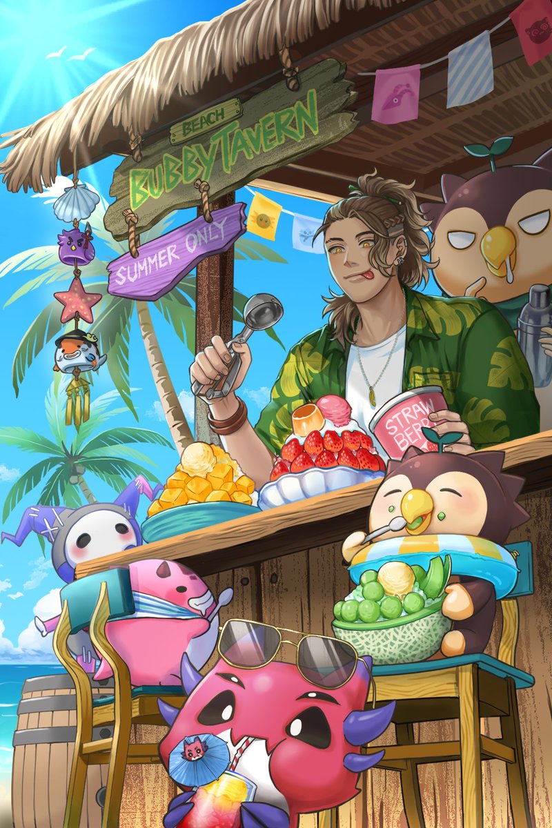 gracia1016's tweet photo. Happy to be part of the birthday project again this year! 🫶💚
Huge thanks to @Lov_etti for collaborating with me on the writing!
I really enjoyed this year's theme hehe. Drawing all the shaved ice and drinks was honestly so much fun XDD
#GBArt #SummertimeGB #HappyBirthdayGribby https://t.co/mXgqCYJPzk