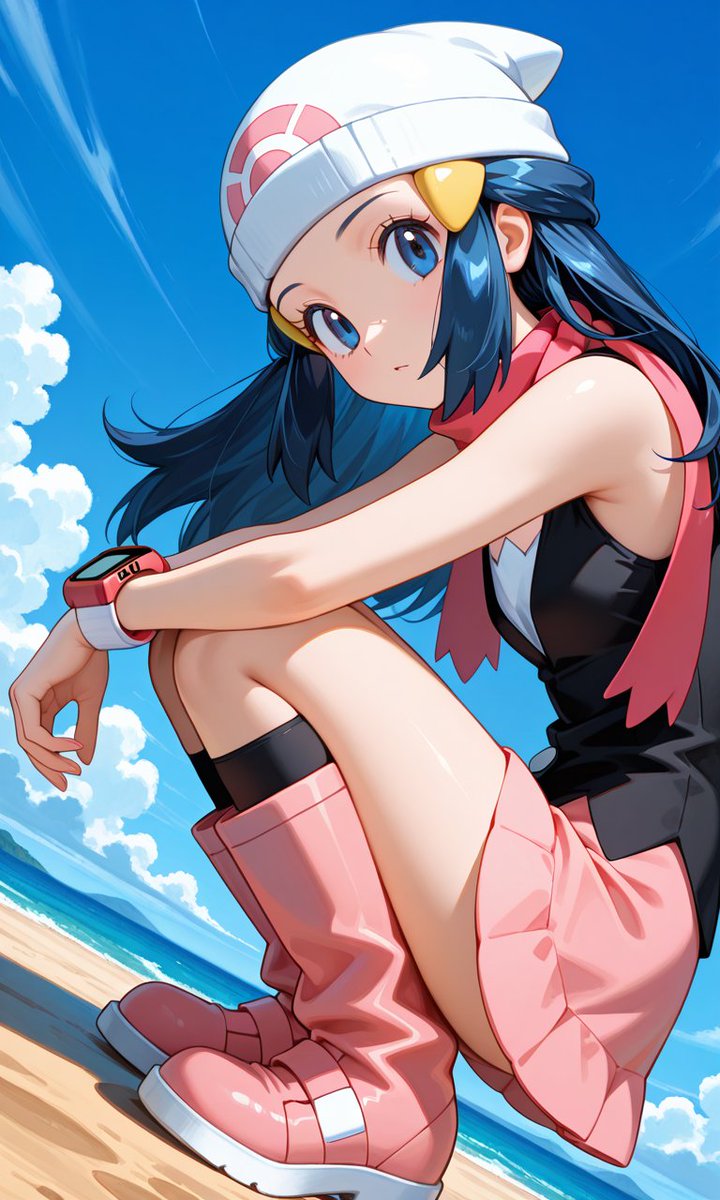masterex_iart's tweet photo. Dawn / Hikari (ヒカリ) - Beach Day 💙☀️
Sinnoh Coordinator enjoying a perfect summer day by the sea...
That golden hour glow hits different ✨
#Dawn #Hikari #ヒカリ #Pokémon #PokemonAI #AIArt #AIイラスト #Beach #SummerVibes #nsfwtwtًً #sfw https://t.co/Z8BFexJSYU