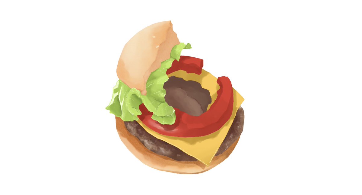 chihaa_04's tweet photo. バーキン所望
 #イラスト #ハンバーガー https://t.co/synfwGMEnD