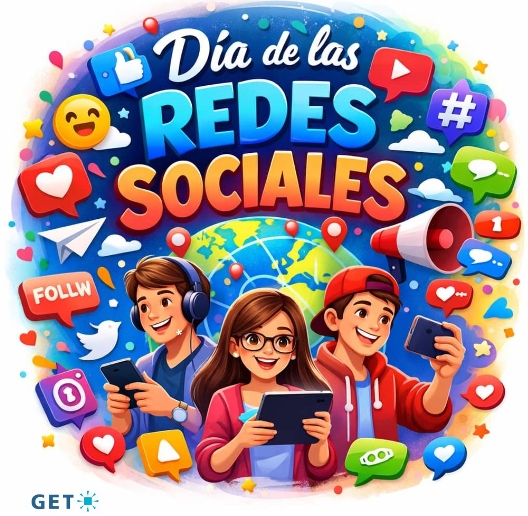 OficialGET's tweet photo. Feliz #DíaDeLasRedesSociales 
Espacios digitales que nos unen, nos inspiran y nos permiten compartir ideas, proyectos y emociones. Seamos responsables en su uso mateniendo la ética y el respeto. #OficialGET https://t.co/HxyVkw0szd