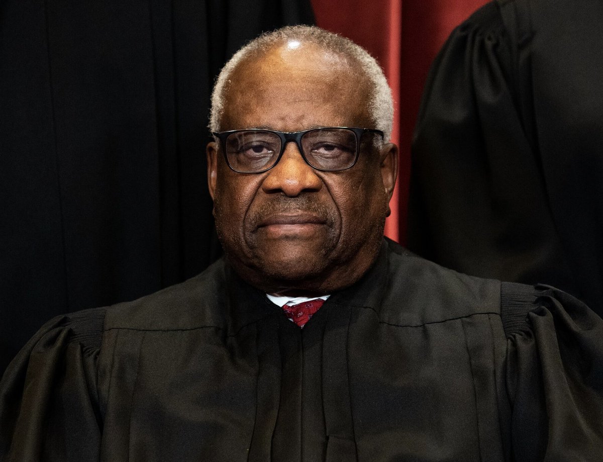 Polymarket's tweet photo. JUST IN: Justice Clarence Thomas wrote a 91-page dissent in the Supreme Court’s ruling striking down Trump’s birthright citizenship order. https://t.co/8vQHSU3EEU