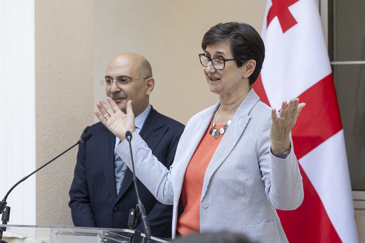 BudapestEmb's tweet photo. On June 25, 🇬🇪's Independence Day reception in Budapest also marked the official opening of the🇬🇪Embassy's new building.🇬🇪Amb. Laliashvili &amp;🇭🇺MFA State Secretary Klára Breuer highlighted the necessity of continuing the strategic partnership&amp;deepening bilat. coop.btw our nations. https://t.co/KbKHBBRzrG