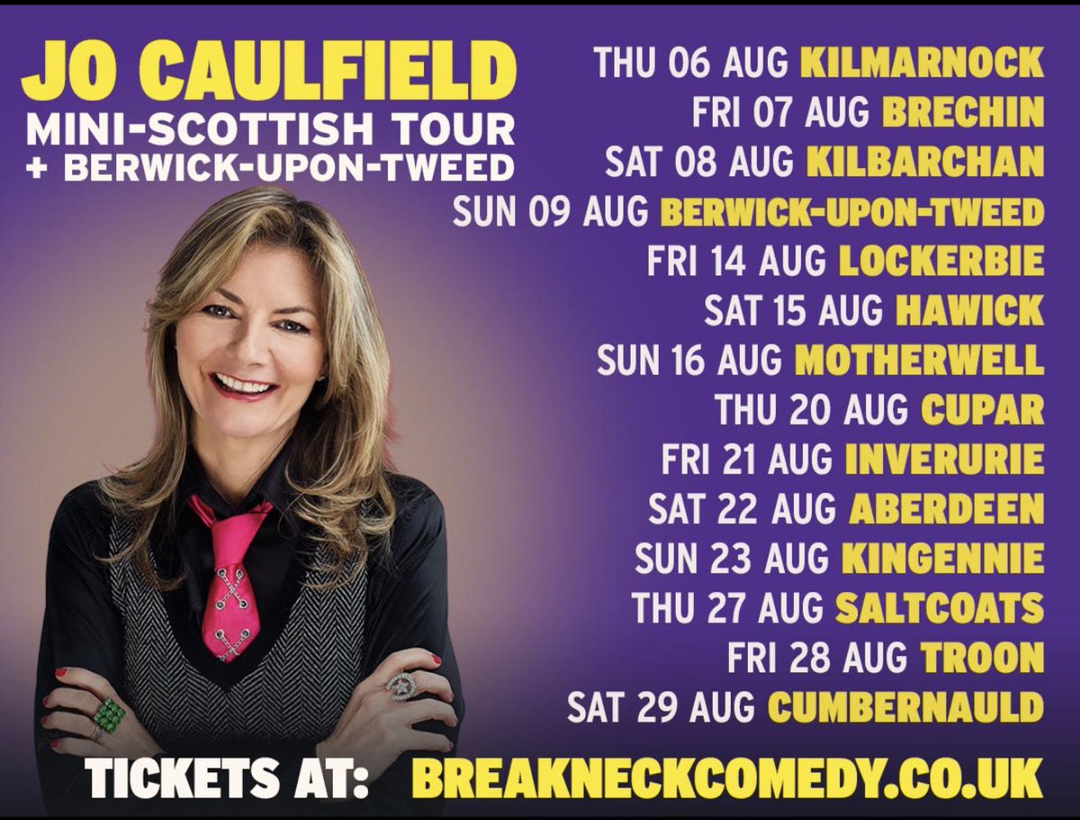Jo__Caulfield's tweet photo. Hello all - I'd be tremendously grateful if you could help spread the word about a MINI TOUR I’m doing this August. I’m taking my ‘BAD MOOD RISING’ show to some small-ish towns that often get bypassed on tour schedules. Any shares would be hugely appreciated. Thank you all! 💚 https://t.co/sKq9R98vez