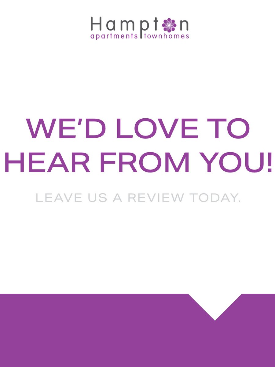 Hampton_Apts's tweet photo. Your feedback matters! Let us know how we’re doing by leaving a quick review. 💬 https://t.co/dxXRcKuwow