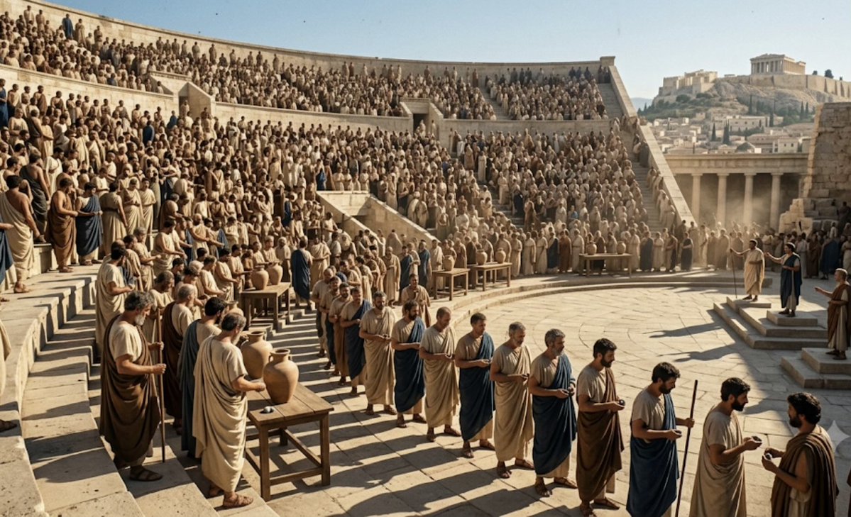 markingolden's tweet photo. @elonmusk Discretionary spending of US tax dollars for USAID and other NGOs should be decided at the discretion of citizen tax payers. If the ancient Athenians could do it with colored pebbles, we can easily do it with cell phones and voter identification rolls. https://t.co/VGxJkE2tTY