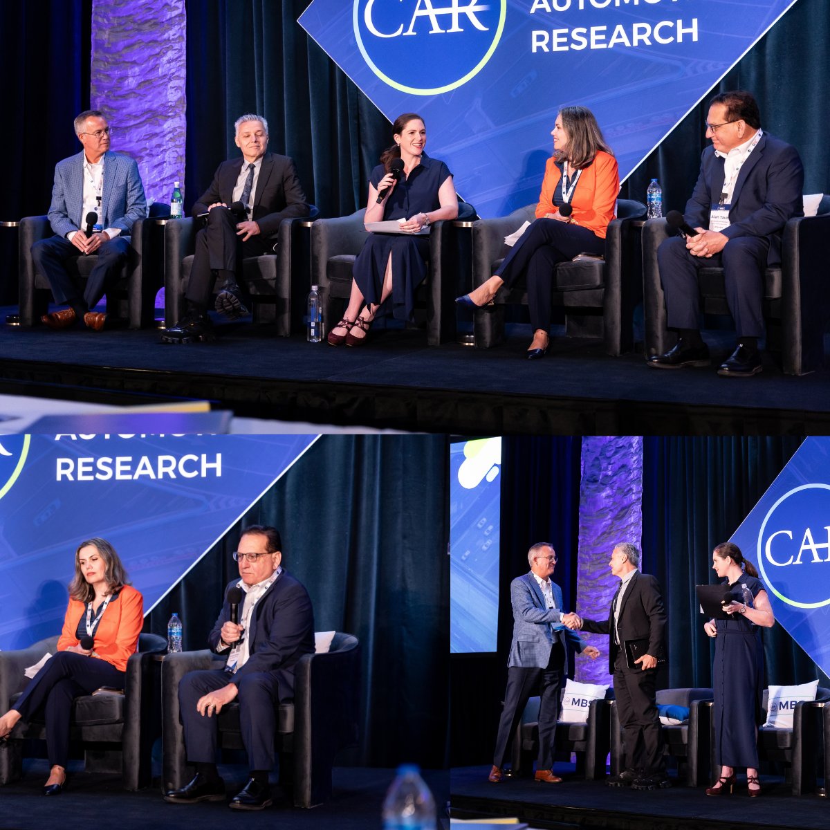 cargroup's tweet photo. At MBS 2026, Hannah Lutz moderated a discussion with Tom Bowen, Mazen Hammoud, Milena Kabashi, and Alan Taub on the future of vehicle electrification in a multi-propulsion world. https://t.co/uqEa159Fk5