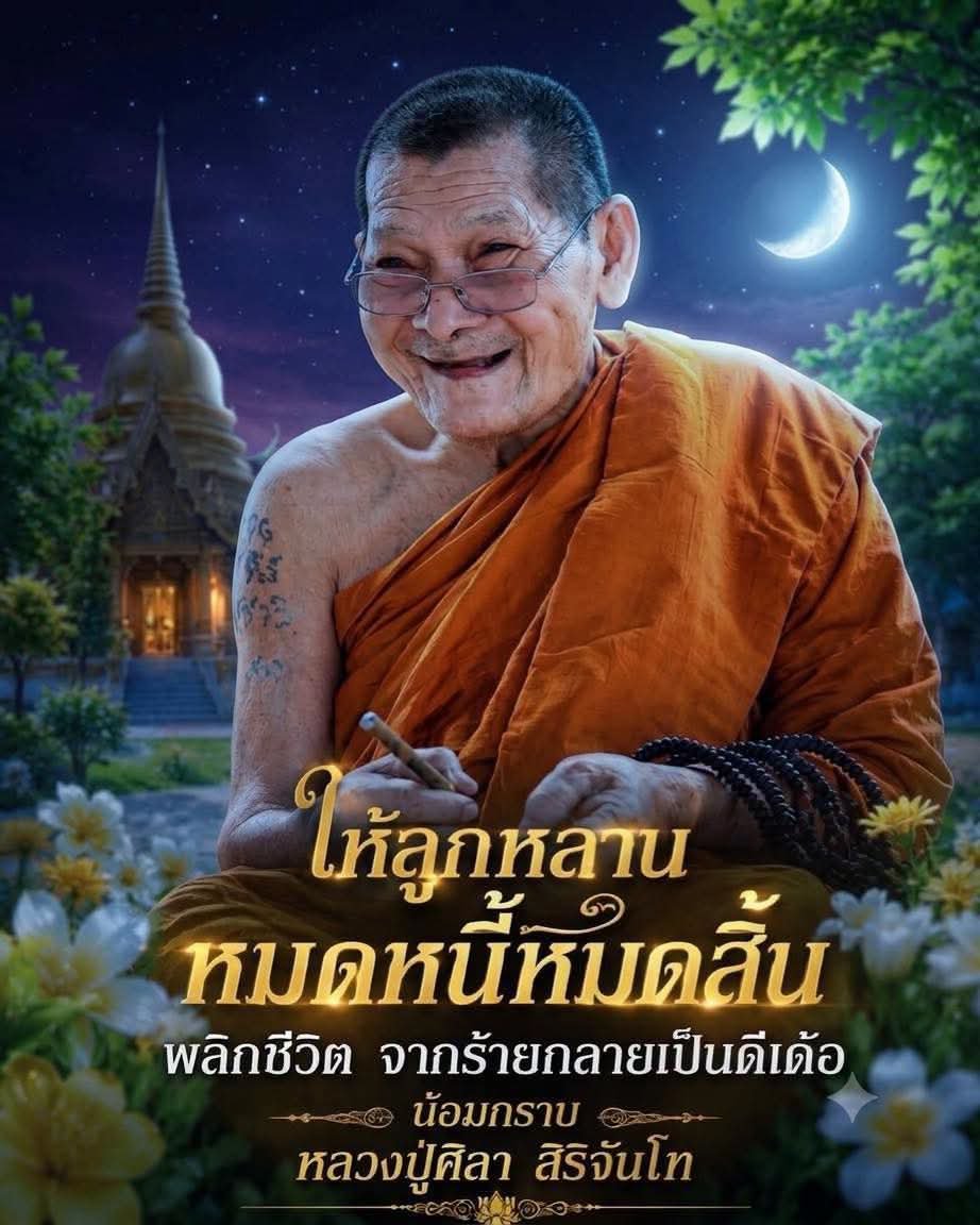 Krit_Mutelu's tweet photo. ขอบารมี #หลวงปู่ศิลา_สิริจันโท อำนวยพรลูกหลานทุกคน #พลิกชีวิต จากร้ายกลายเป็นดี และอย่าลืมน้อมนำคำสอน #หมั่นหา_หมั่นทำ_หมั่นทาน ของหลวงปู่เพื่อสะสมบารมียิ่งๆ ขึ้นไป สาธุ สาธุ สาธุ 
...
#การบินไทย #หวยไทย https://t.co/CaG3yBLMqO