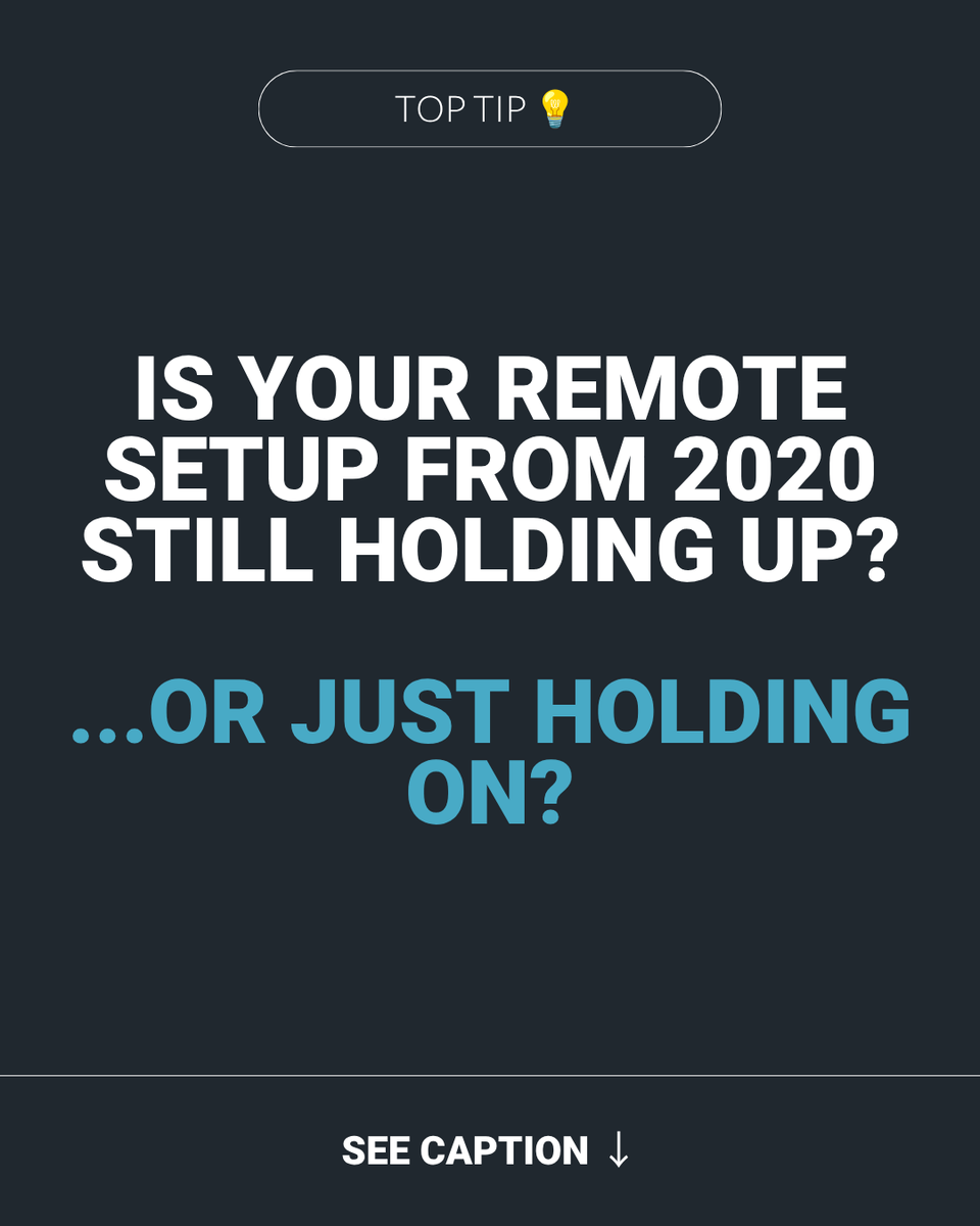 ChuckParkerTech's tweet photo. What worked in a pinch four years ago isn't built for how you work now. 
We'll get connectivity, security, file transfer, and shared workspace sorted - properly this time.
Find out more: https://t.co/OCMRxKcUCm https://t.co/2VUOpXLshk